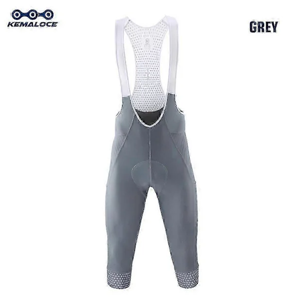 Cykling 3/4 Byxor Shorts Herr Blank Blå/Svart/Grå 5D Gel Pad MTB Cykel Bib Byxor Toppkvalitet Snabbtorkande
