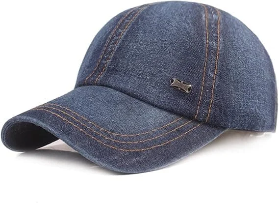 Vintage Baseball Cap Unisex Denim Udendørs Sport Solhat Jeans Hat Baseball Cap - Blå - One size