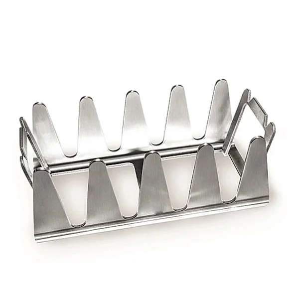 Ribs & Leg Rack for Barbecue Grill or Oven - Stainless Steel Vertical Roaster Stand for Cooking Vegetables in BBQ Juices - Dishwasher Safe