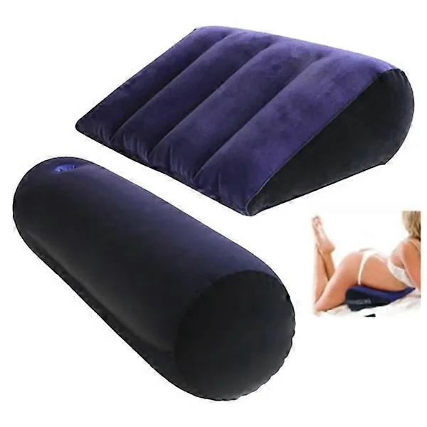 2 kpl/setti Lila puhallettava tyyny Vyötärötyyny 85cm Pitkä pyöreä tyyny +38cm Kiilatyyny, Asettamisapu Tyyny Rullatyyny pariskunnille