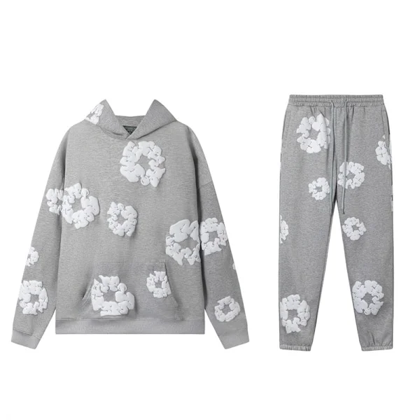 DENIM TEARS Kapok-skumtryckt amerikansk partröja hoodie sweatpants casual suit trendig herr ins