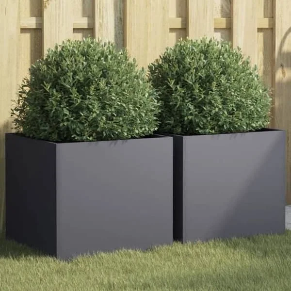vidaXL Blomlådor 2 st, Blomkrukor, Växtkrukor, Blomlådor, Upphöjda Trädgårdslådor för Terrass, 841552
