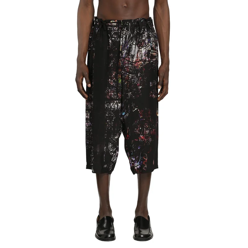Stained Glass Printed Bermuda Pants