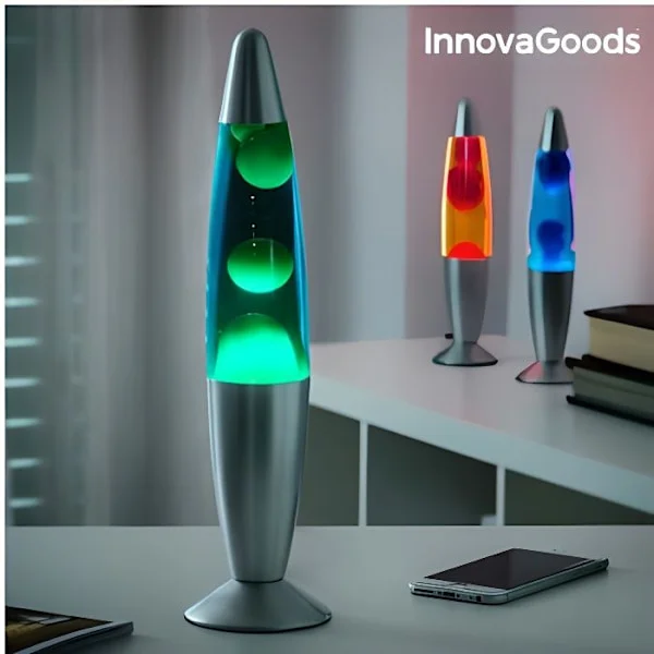 Röd lavalampa - lavalampa 2 glödlampor ingår | InnovaGoods