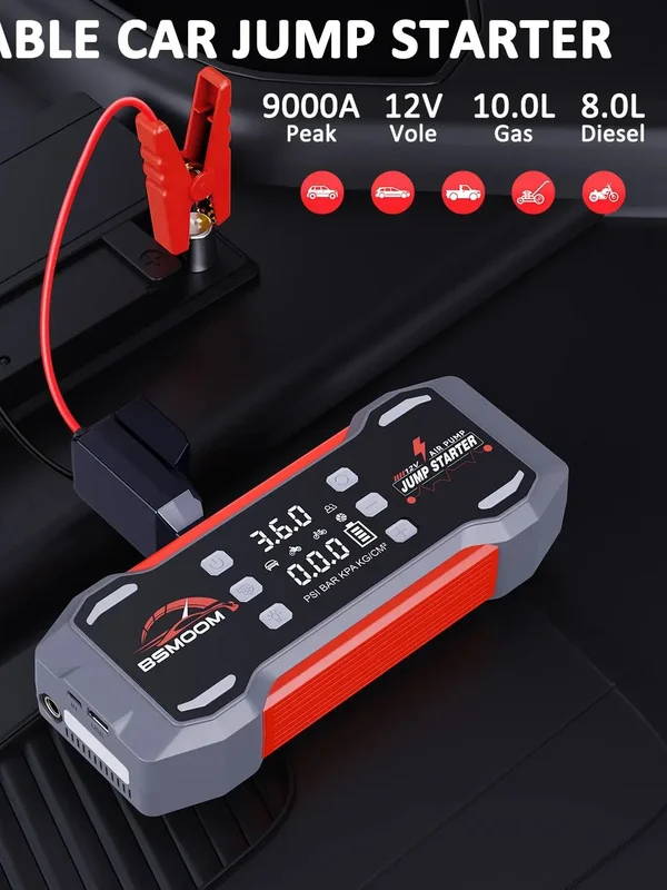 AliExpress - 800A/1000A/1500A peak current Car Jump start LED Display Car Battery Booster Portable Car Booster start equipment for Gasoline Diesel