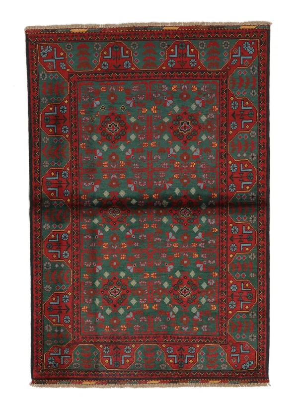 Oriental Kunduz Rug 101X152 Black/Dark Red Wool