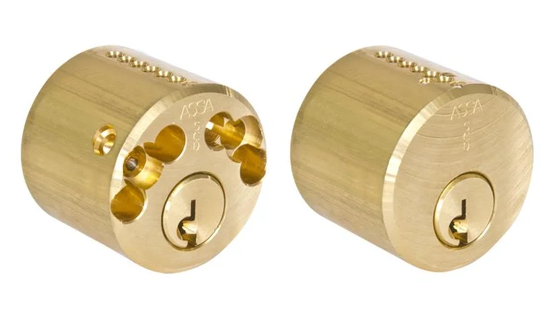 ASSA 1212 Låscylinder rund, 7 stift, GDS/SB, Dörrar
