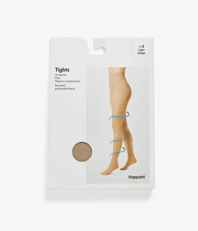 Kappahl | 40 den kompresjonsstrømpebukse Lys beige L | Dame