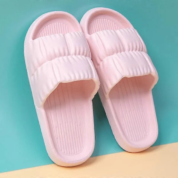 Summer Slippers Bathroom Platform Non-slip Home Bear Cartoon Flip-flops Beach Women's Slippers Sandals Slides Indoor Outdoor 2023 Pink-B Pink-B Pink-B