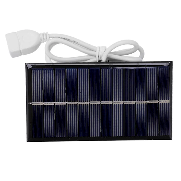 1W 6V Solcellepanel Bærbar DIY Solcellepanel for Mobiltelefon Hjemmebelysning