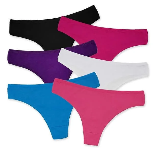 Seksikkäät G-string puuvillaiset naisten alushousut G-string stringit 6 kpl/erä