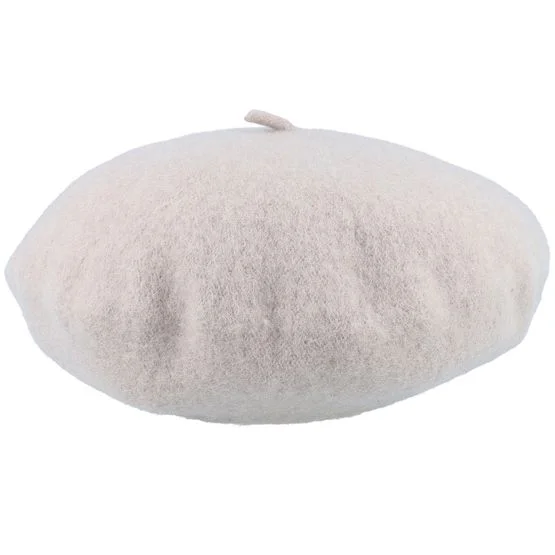 Karl Kani - Beige beret Chapeau - Signature Light Sand Beret @ Hatstore