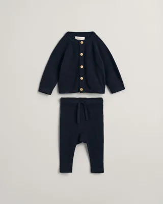 GANT - Baby cardigan & bukser i ullblanding med gaveeske evening blue