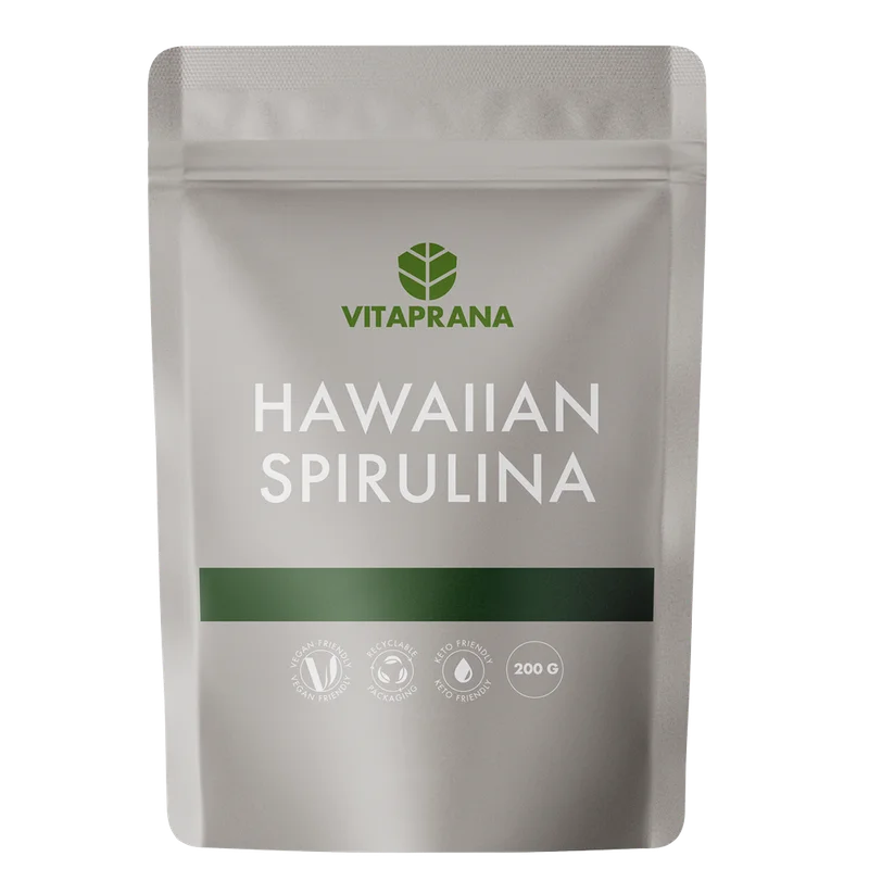 Superfood Vitaprana Spirulina pulver Hawaiian 200 g - Bodyman.dk