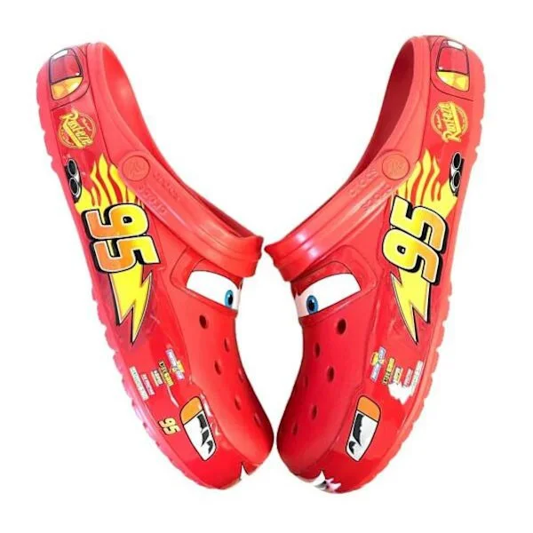 Crocs Lightning McQueen - Salama McQueen ulkokäyttöön tarkoitetut nauhalliset tohvelit koko 42/43