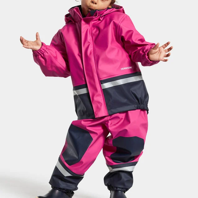 Didriksons Regnset Barn Boardman Ytterplagg Unisex Rosa 100