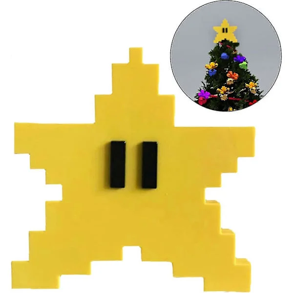 Stjärna Julgransdekoration Stjärna 3d Stjärnform Julgran Dekorativ Pixelstjärna Julgransdekoration För Sammankomster Festligheter Och Fester