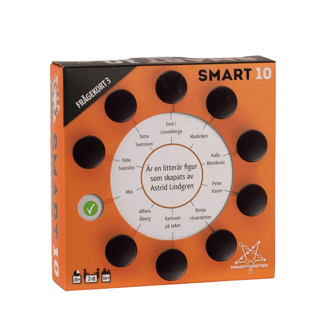 Martinex Smart10 Frågekort 3 Spel Unisex Orange 11,5x11,5x3 cm