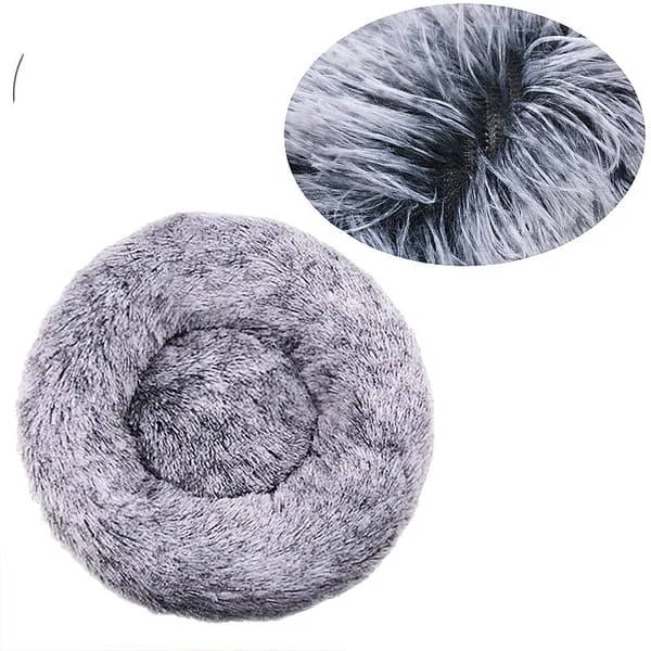 Dog Bed, Round Donut-shaped Bed, Sofa, Removable and Washable Cen