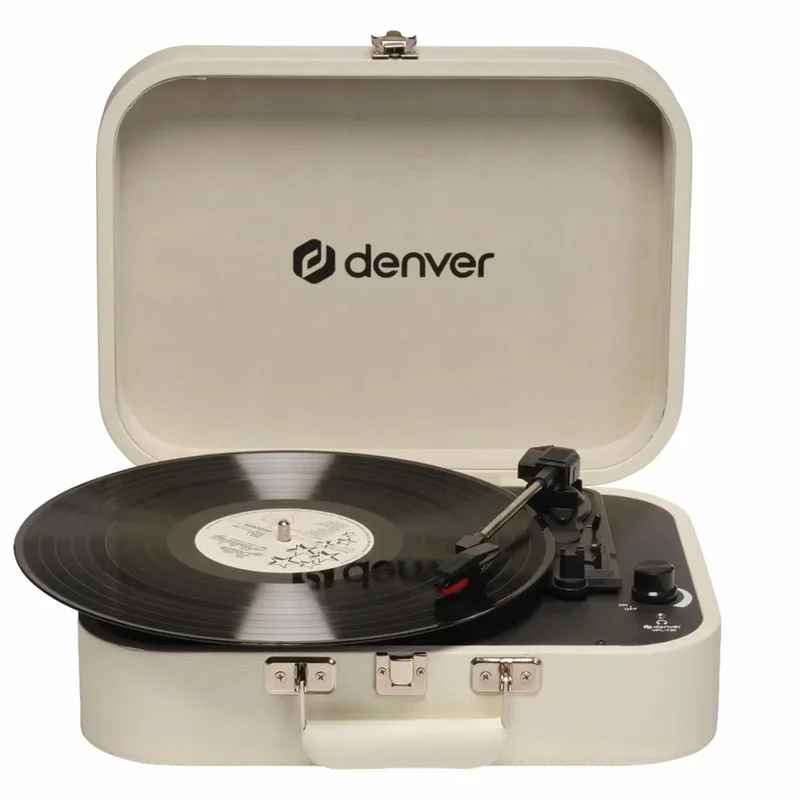 Denver platespiller retro / bærbar vinylspiller med USB / koffert platespiller
