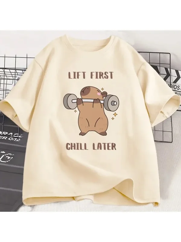 AliExpress - Capybara Gym T-Shirt femmes sport T-Shirt entraînement Fitness T petit haut unisexe Softstyle femmes T-Shirt vêtements femmes vêtements