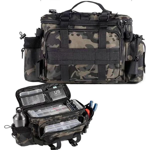 Fishing Bag, Single Shoulder Sea Fishing Equipment Bags Storage Backpack for Carp Fishing, 40 * 28 * 20CM