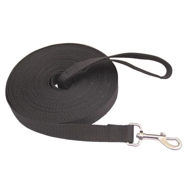 Hundkoppel, 3m 5m 10m 20m Långt Kraftigt Hundkoppel med Stålkrok, Bekvämt Grepphandtag Hundkoppel för Små till Stora Hundar (Svart) 2.5cm*5m