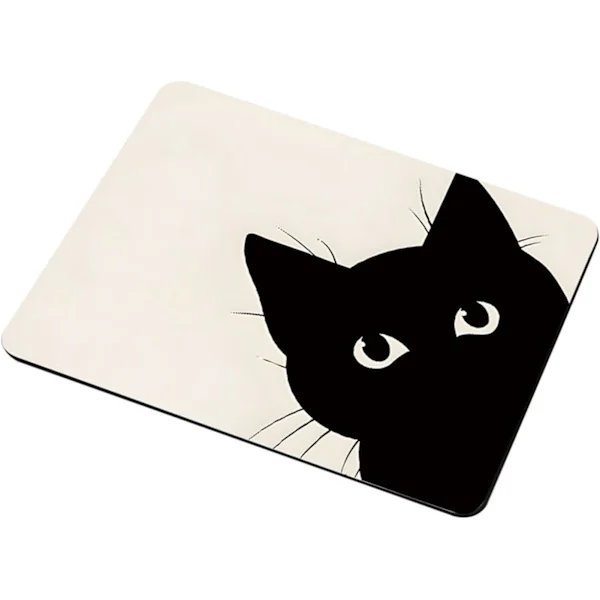 Morsom Musematte Søt Katt Trykk Rektangel Personlig Musematter Sklisikker Musematte Liten Kontor Datamusematte