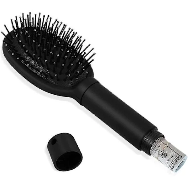 Diversion Safe Hair Brush for Money, Cash, Jewelry, Mini Keys, Beach Safe Container Real Hair Brush