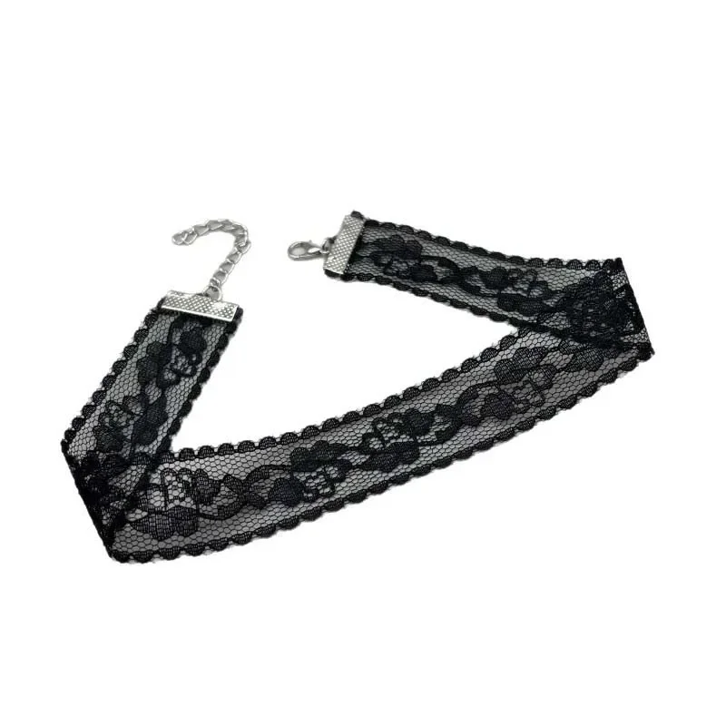 AliExpress - Korte kanten choker ketting voor vrouwen meisje zwart wit kleur mode romantische ketting cadeau voor feest groothandel nek sieraden