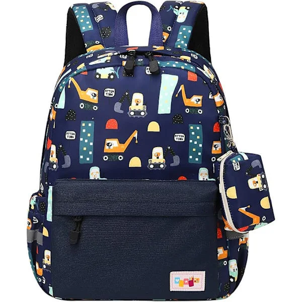 [RM]Preschool backpack, backpack for boys and girls with chest strap, shark pattern school bag with coin purse