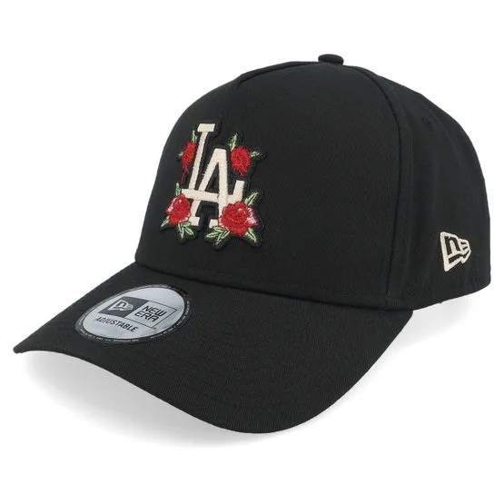 New Era - MLB Zwart adjustable Cap - Hatstore Exclusive x LA Dodgers Roses A-frame @ Hatstore
