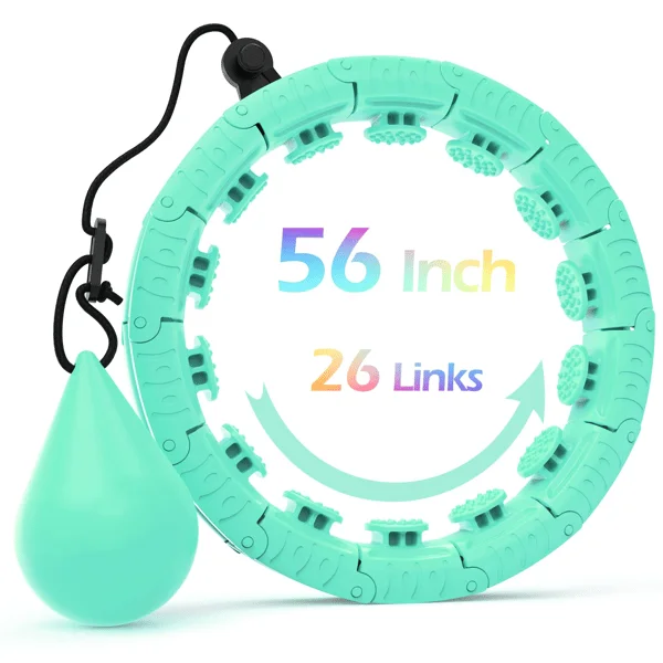Weighted Hula Hoop with 26 Links (142 cm) for Weight Loss for Adults, Infinity Hoop Plus Size, Smart Fitness Equipment for Women Purple