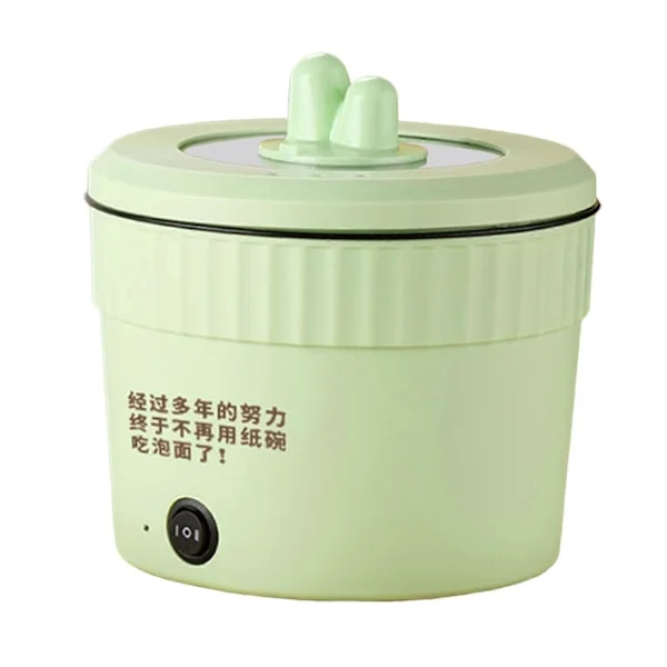 Elektrisk Gryde Non-Stick Ramen Komfur Multifunktionel Gryde til Wok Steg Nudler Ramen Komfur db Grøn 1.8L Kimchi Gryde