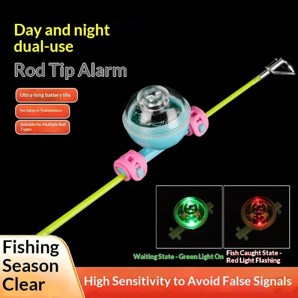 LED nattfiskealarmlys Fiske nappalarm Nattindikator