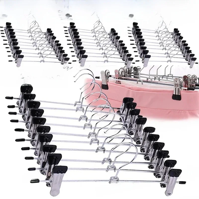 AliExpress - 10/20Pcs Pants Hangers with Clips Adjustable SkirtHangers for Women Non-Slip Trousers Hanger for Jeans Clothes Hangers for Pants
