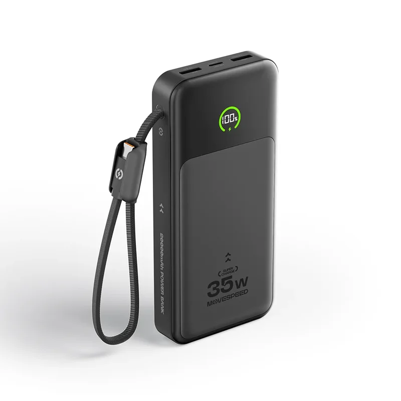 AliExpress - 【CCC】MOVESPEED P20 Blade-Shape Batterij Powerbank 20000mAh 35W Snel opladen Powerbank Externe oplader voor iPhone 17Pro Samsung