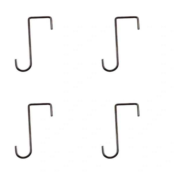 4-pack versatile metal hooks for fences, balcony boxes and plants Brown,SEB