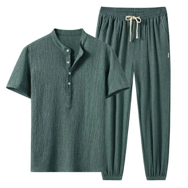 Herr 2 st kortärmad skjorta Casual Suit