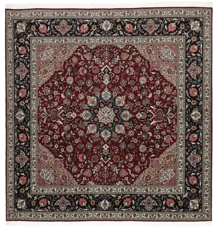 Tabriz 60 Raj Silk Warp Rug 201X205 Wool