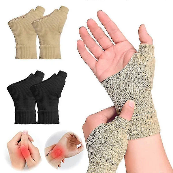 Kompressionshandsker med Gel-fyldt Tommelfinger, Håndledsstøtte, Arthritis Kompressionshandsker