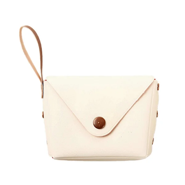Coin Purse Small Storage Bag PU Leather Change Pouch Key Bag Mini Pouch Wallet Coin Purse for Kids Women Girls White White