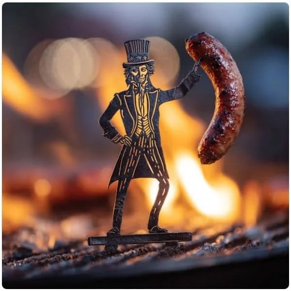 En rolig och portabel dinosaurieformad korvhållare, perfekt för grillar, rullgrillar, unikt formade grillar, utomhusmatlagning och campingfester.