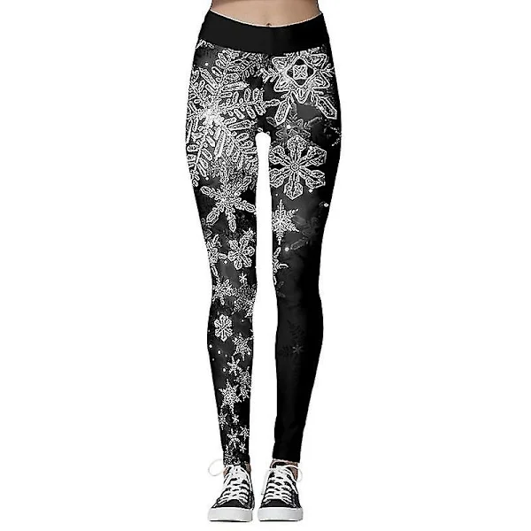 Christmas Snowflake Women's Leggings Pants Yoga Sports Pants