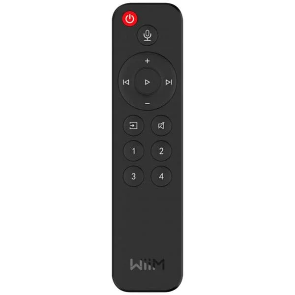 Wiim Remote röstfjärrkontroll för Hi Fi Mini Pro och Pro Plus nätverksspelare Svart