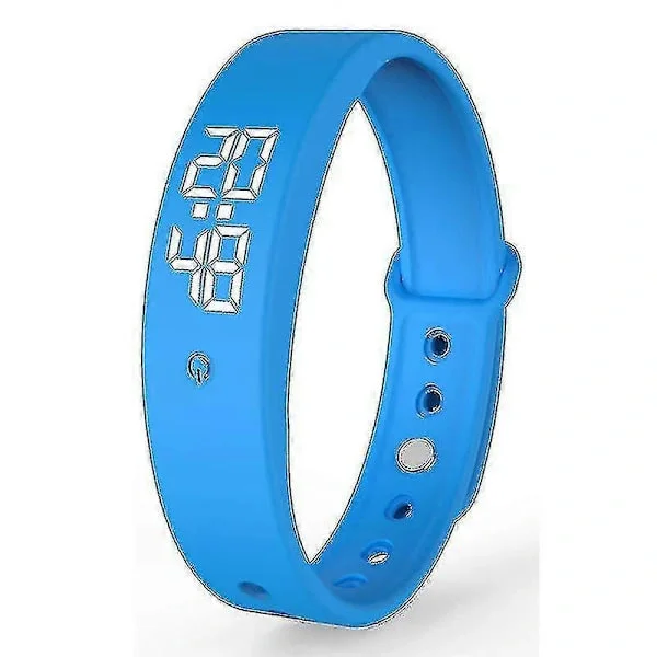 Smart Armband Vibrerande Väckarklocka Stegräknare Uppladdningsbart Armband (FMY) Blå