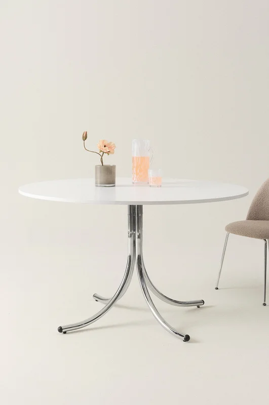 Jotex - Eettafel ø 130 Cm Wit Wit - CHIPLEY - Koop Eettafels bij Jotex