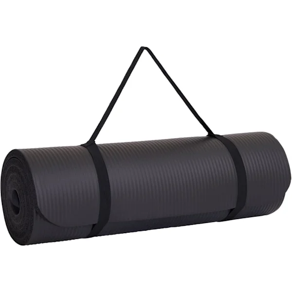 Yogamatta | Multifunktionell extra tjock skumövningsmatta | Stretching, motståndsträning och terapi – Pilates, gym utrustning