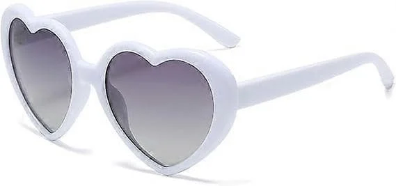 Trendy 90-talls Love Heart Polarized - Solbriller for kvinner Menn Retro Hjerteformede Briller Vintage Fargerike Morsomme Fest Utendørs