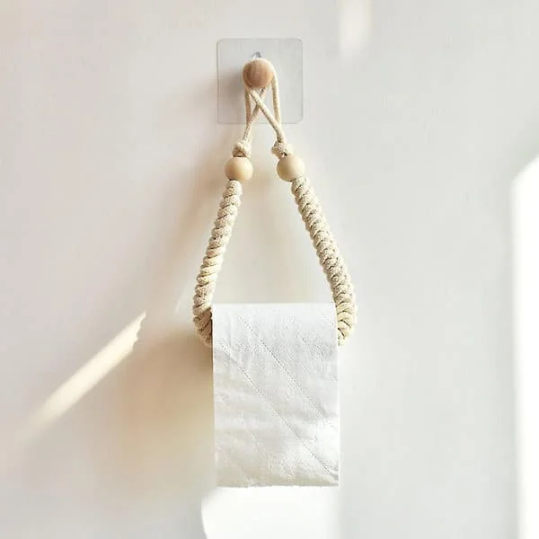 Självhäftande toalettpappershållare Vintage toalettpappershållare Badrumshållare för toalettpapper Toalettpappershållare Ingen borrning för badrum Kök